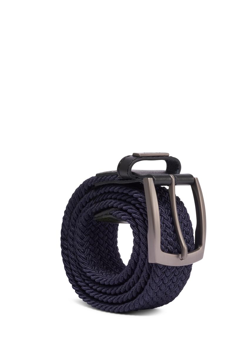 Navy blue braided men's belt PASMT-0004-7E(Z26)