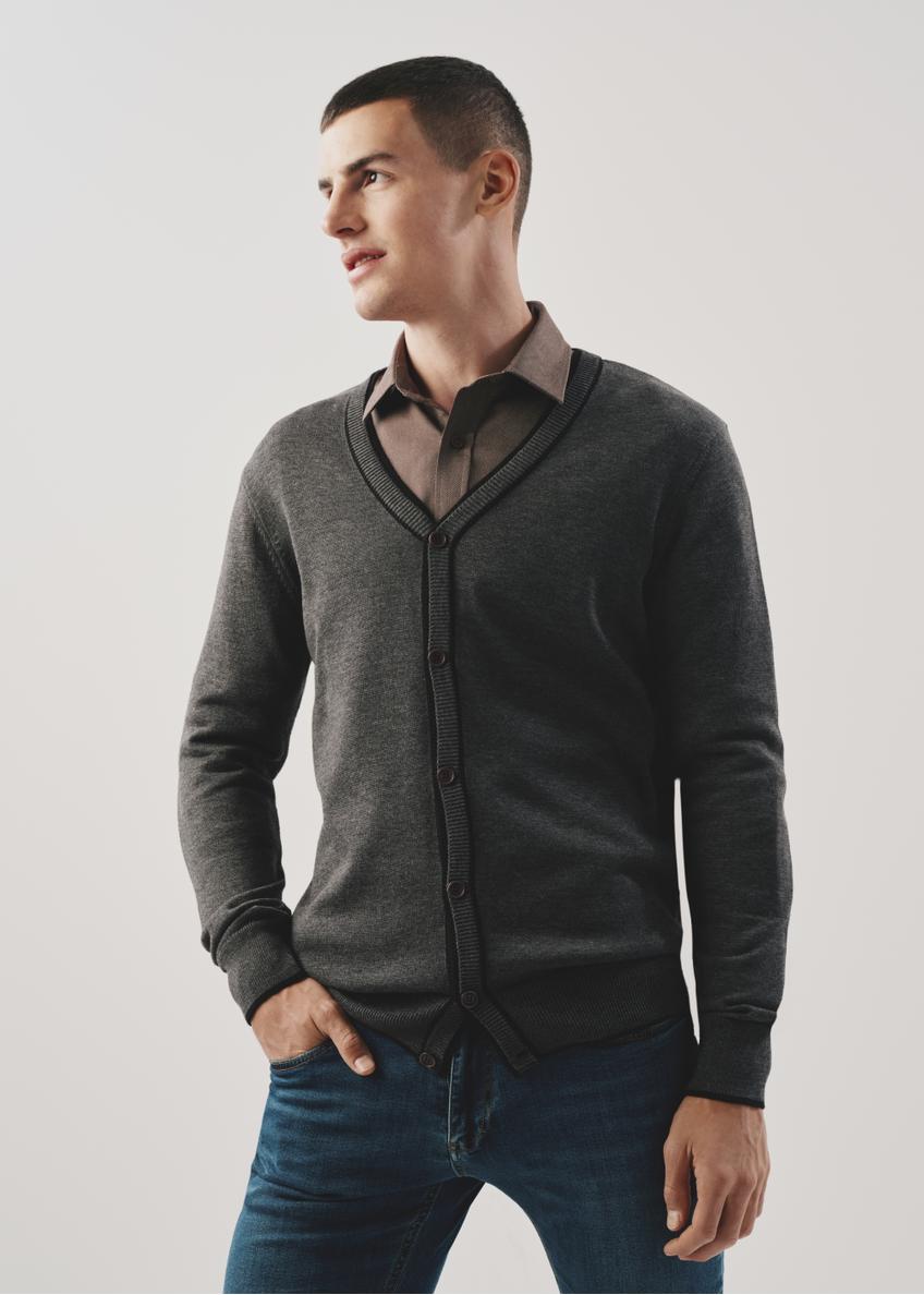 Men's unbuttoned sweater KARMT-0002-91(Z23)-01