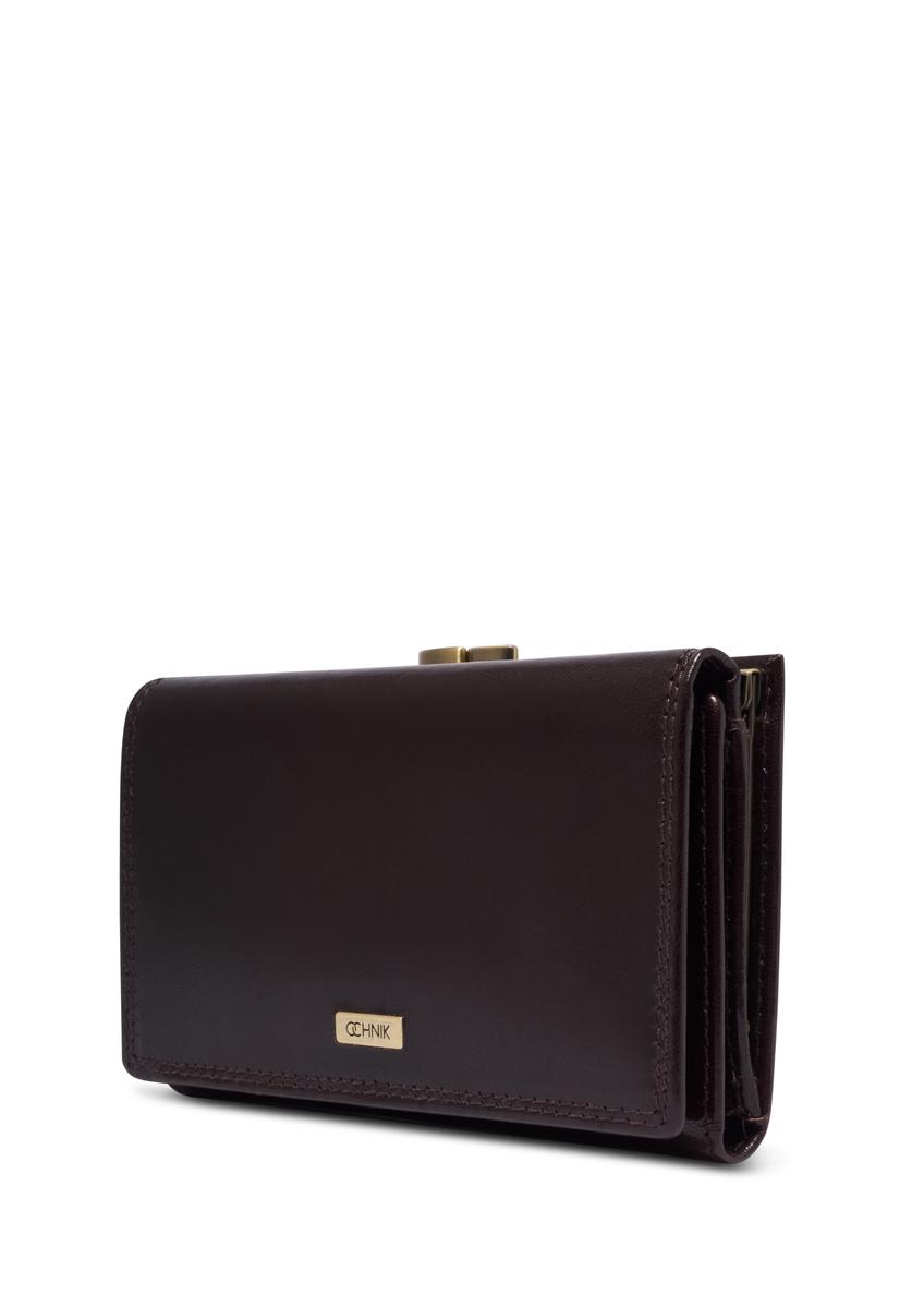 Burgundy Leather Women's Wallet PL-128-4D(KS)
