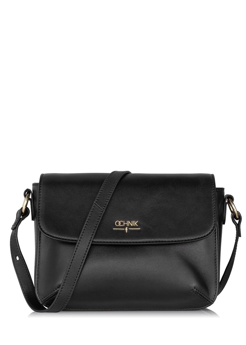 Black leather women's postbag TORES-1008-99(W24)-08