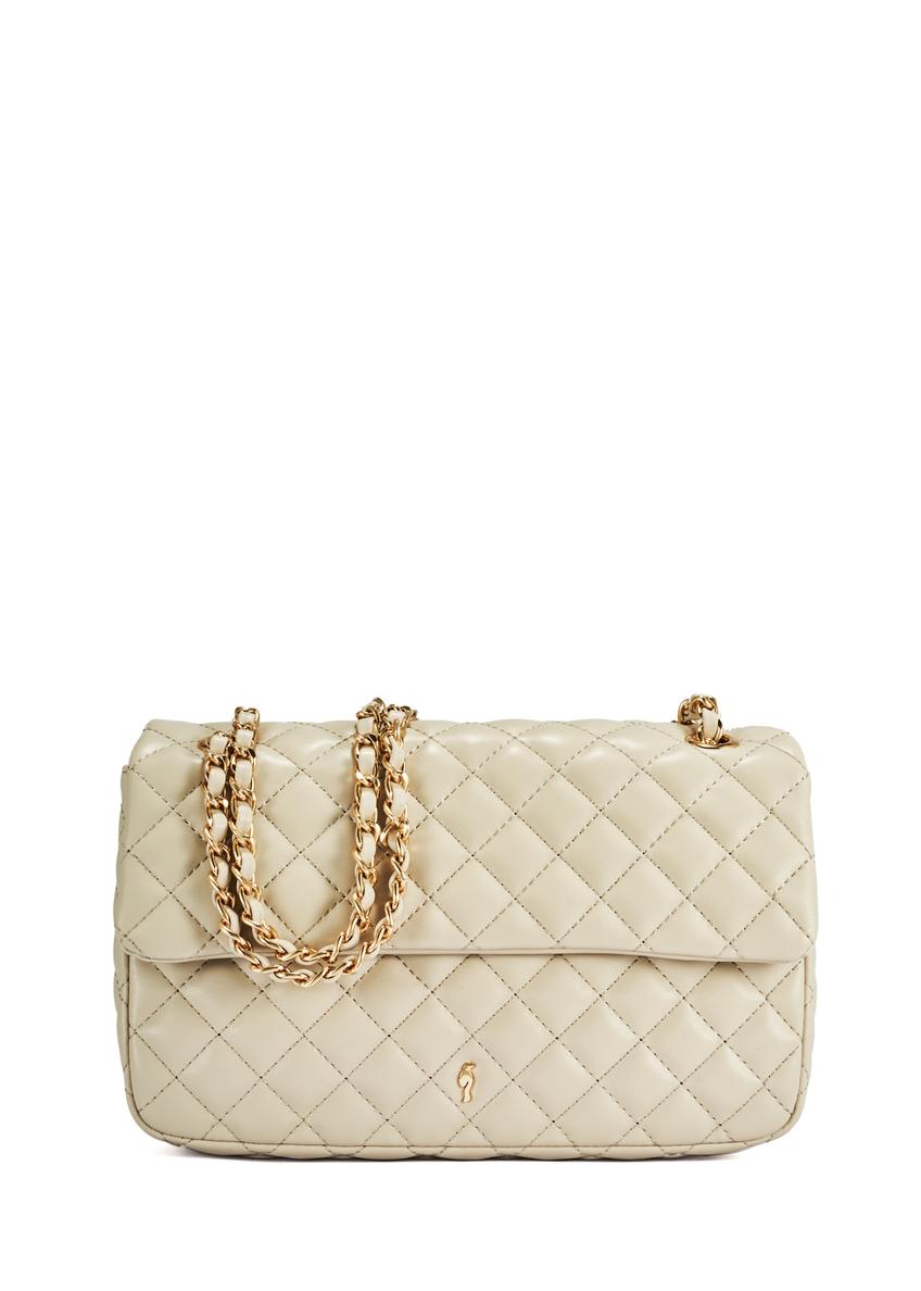 Cream quilted chain bag TOREC-0443E-12(Z25)