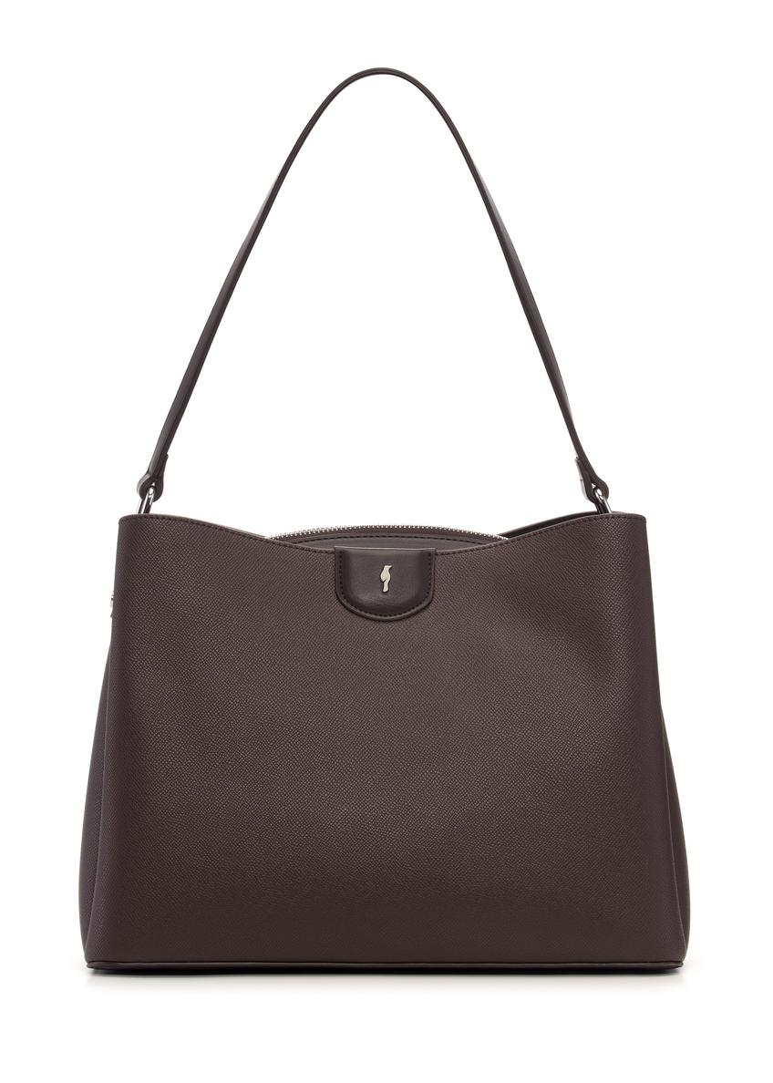 Brown women's shoulder bag TOREC-1297-1I(Z26)