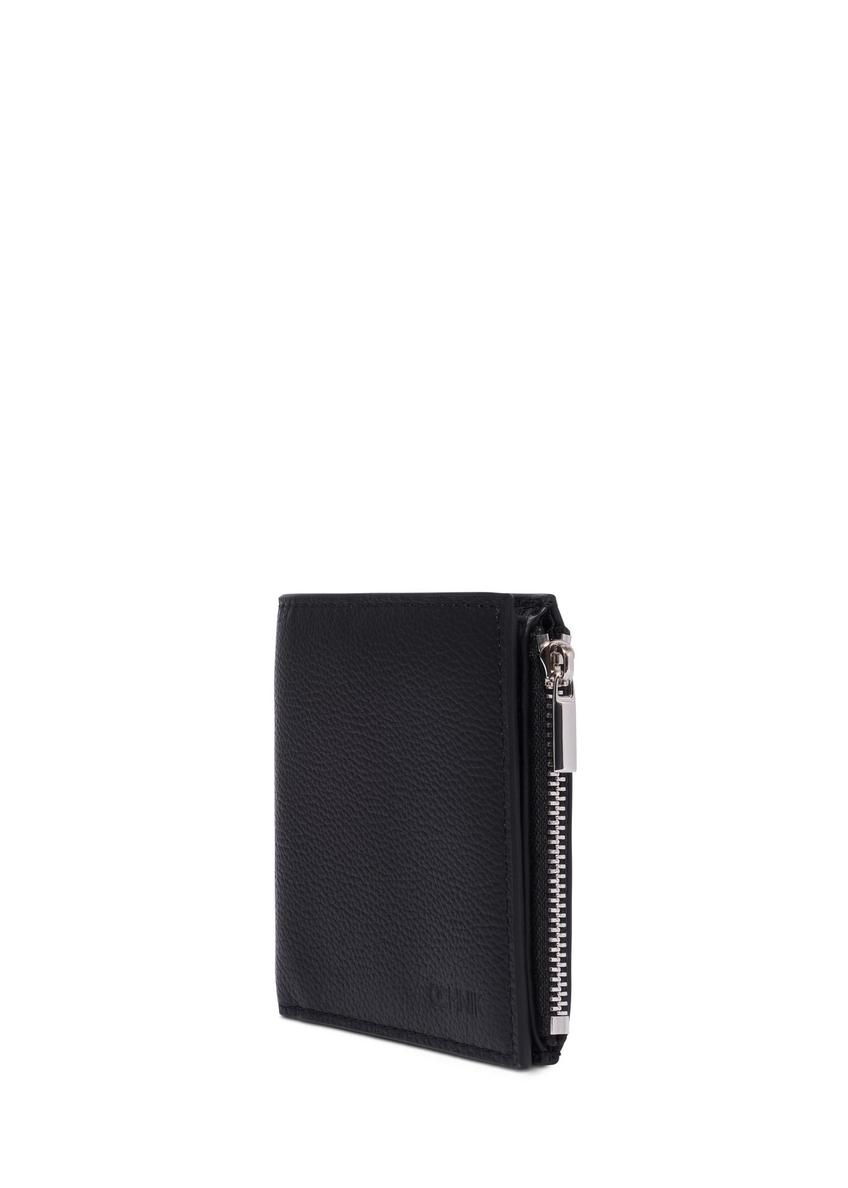 Black small leather men's wallet PORMS-0730-9I(Z26)