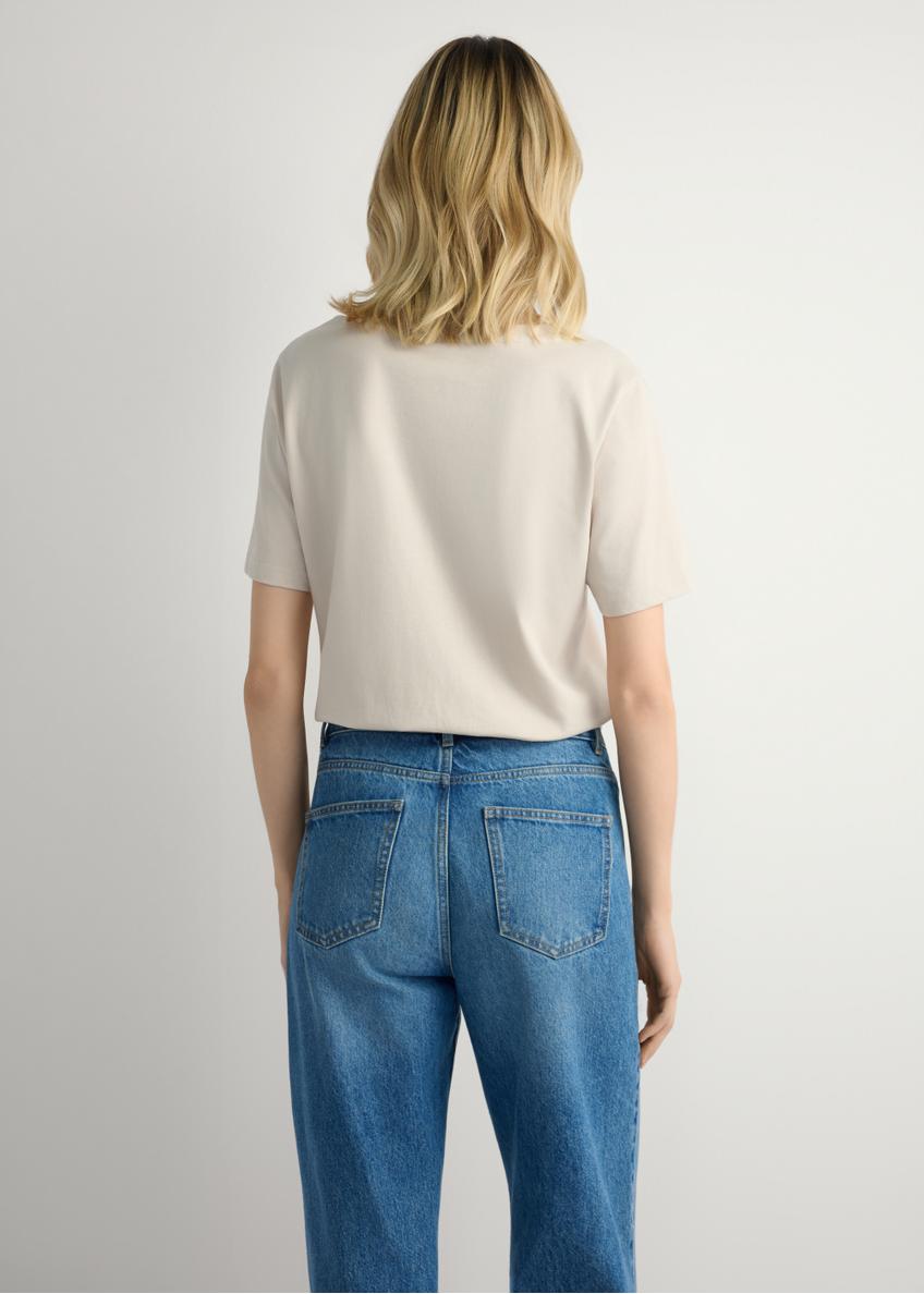 Light beige basic women's T-shirt TSHDT-0120-1A(W26)