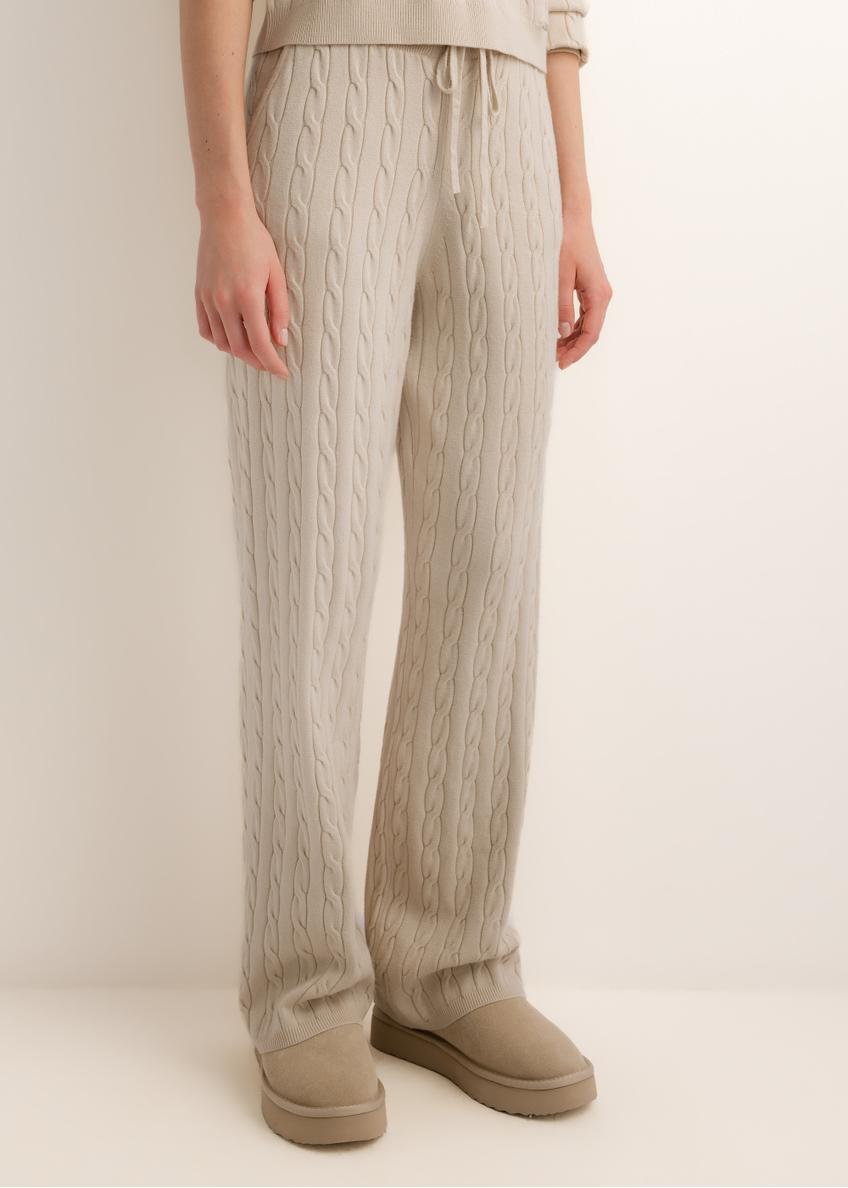 Light beige women's trousers SPODT-0131-1A(Z26)