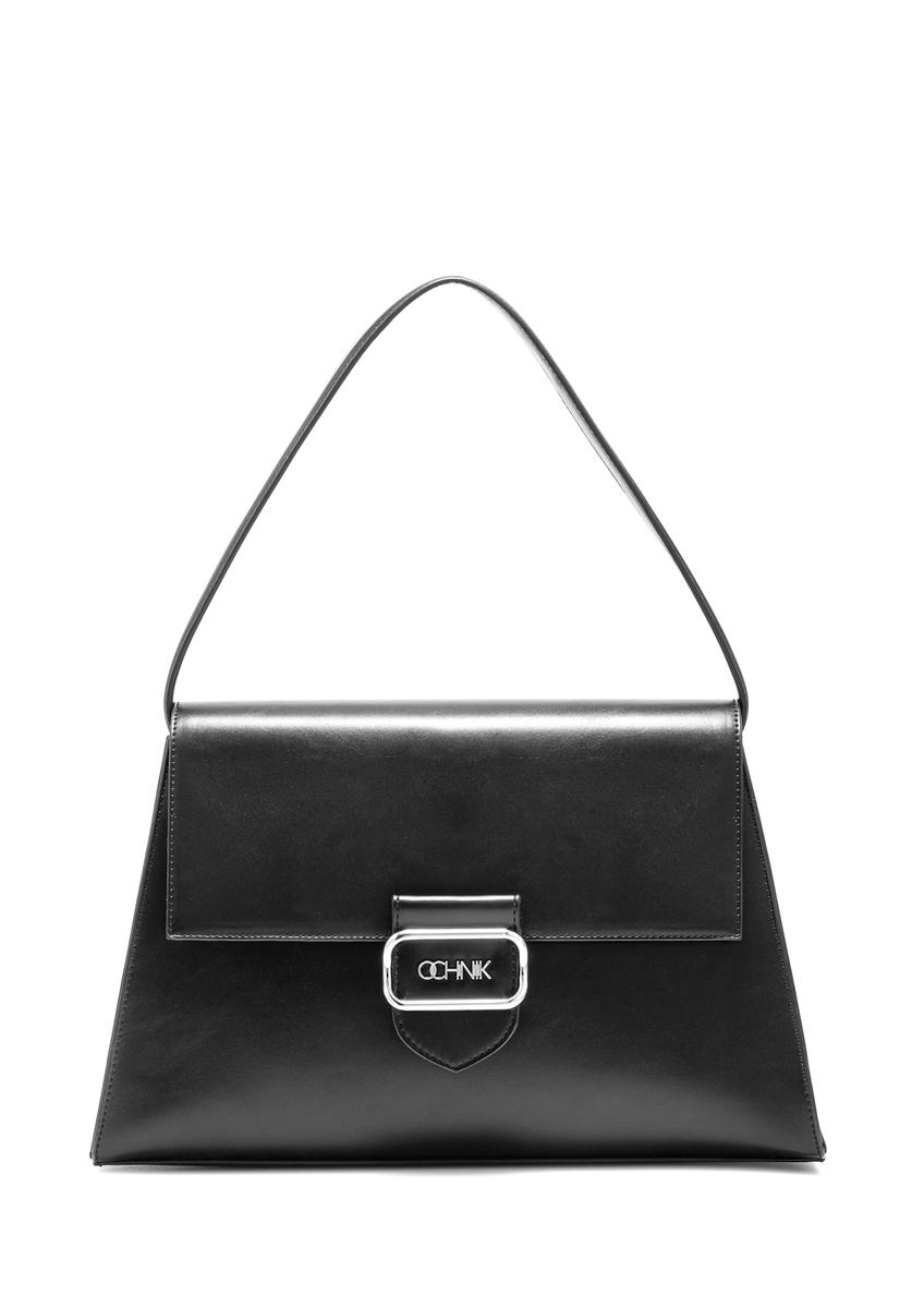 Elegant black women's handbag TOREC-1068-99(Z25), front product view on white background.