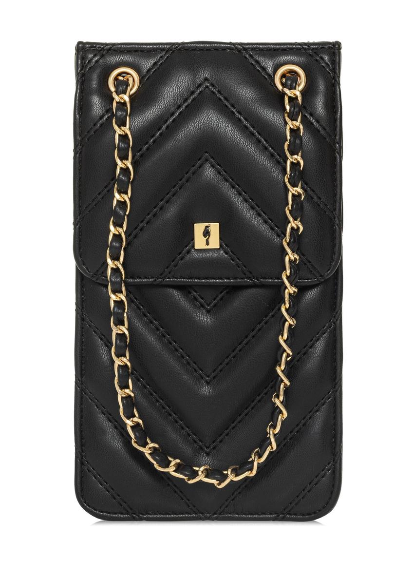 Black quilted women's bag TOREC-1006-99(W25)