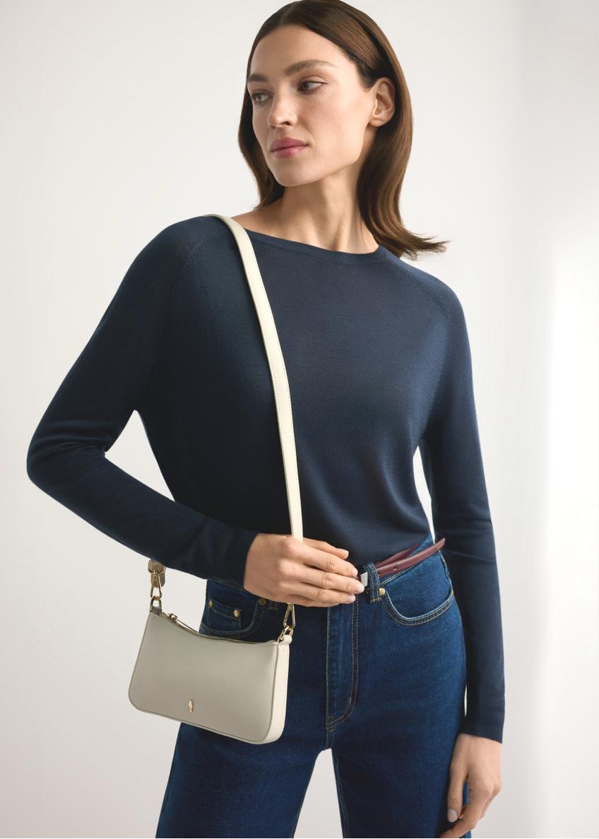 Small cream women's handbag TOREC-1188-0B(W26)