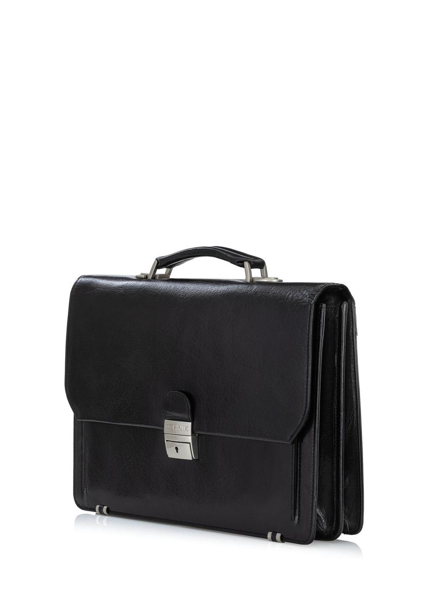 Black leather briefcase VB-200A-99(KS)