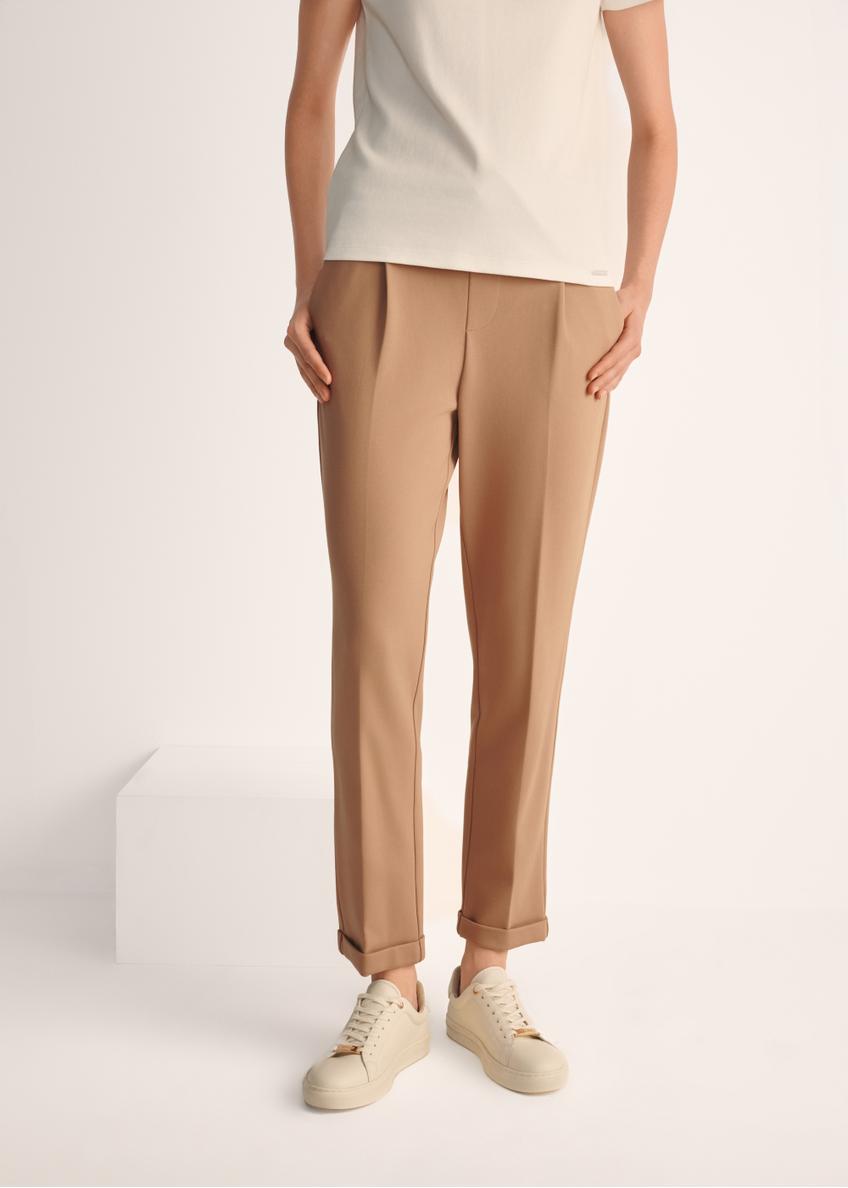 Cream leather women's sneakers BUTYD-1068-0B(W26)