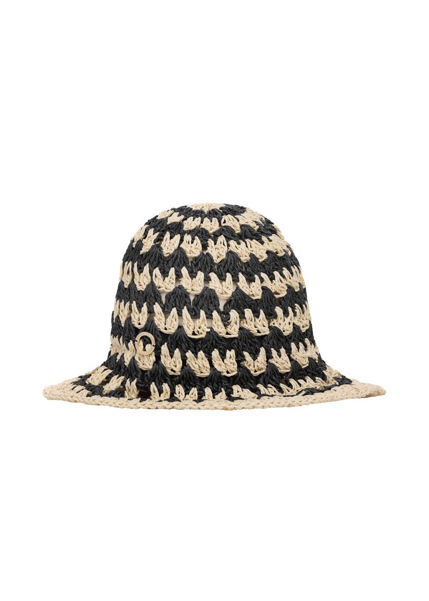 Women's straw hat KAPDT-0048-1H(W26), front product view on white background.