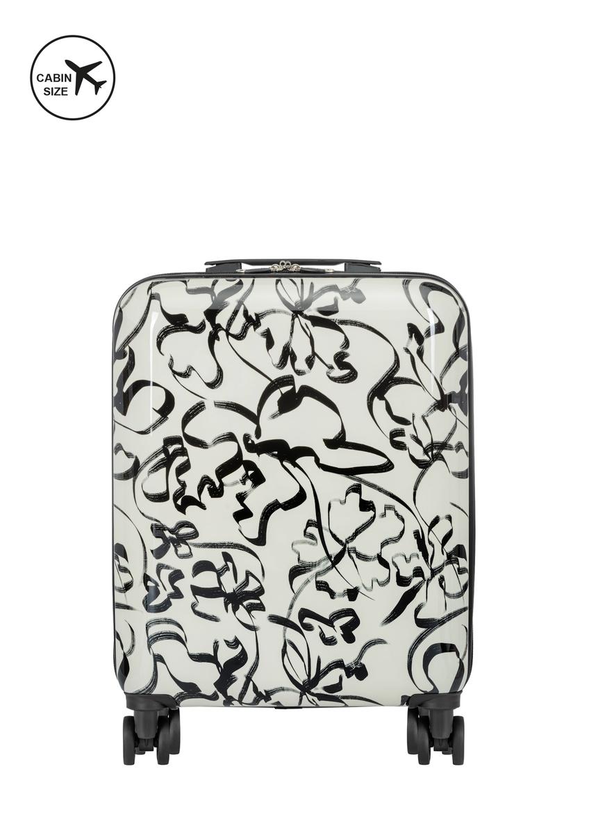 Small patterned suitcase on wheels WALAB-0074-1P-19(W26)