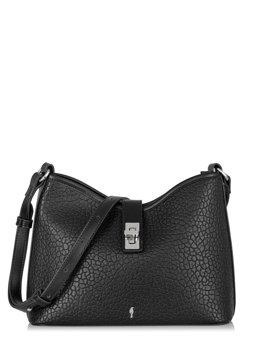 Black imitation leather handbag for women TOREC-0883-99(W24)-08