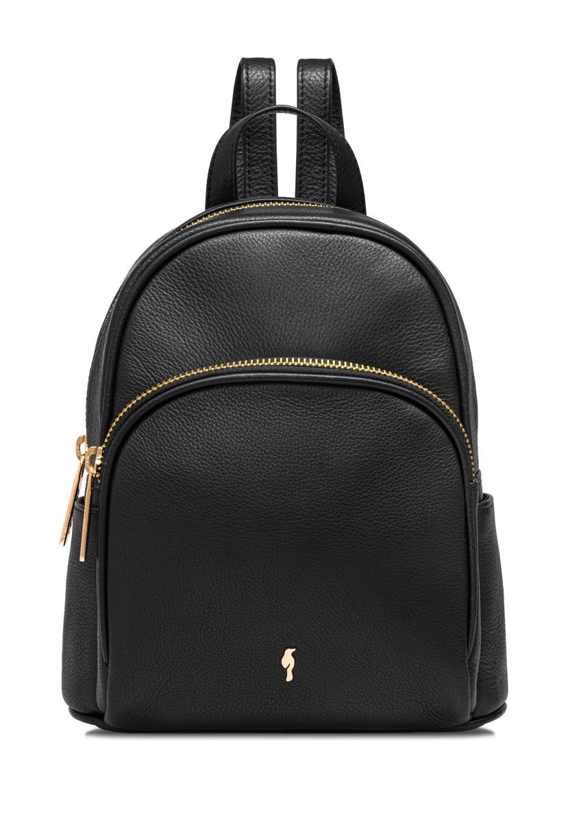 Black leather women's backpack TORES-1089-99(W25)-08