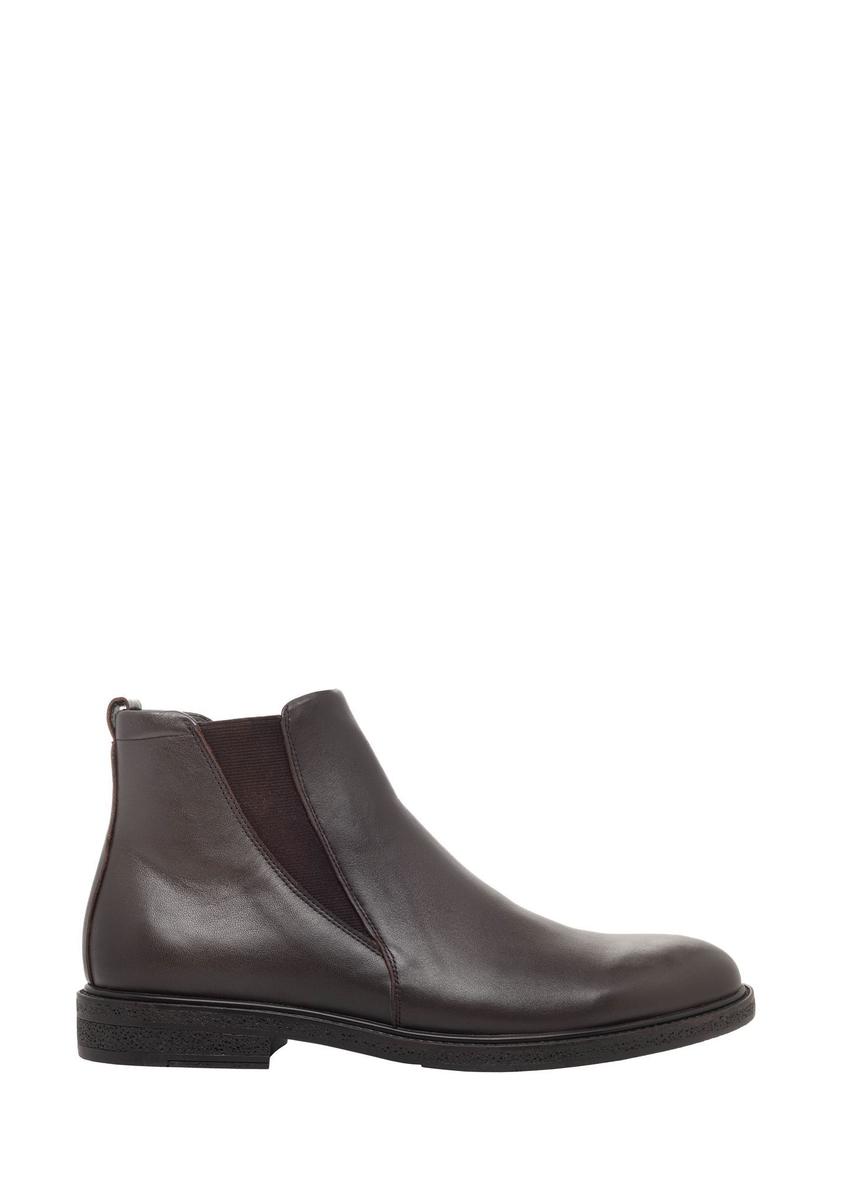 Men's dark brown leather Chelsea boots BUTYM-0558-1I(Z26) – side view of the product on a white background.