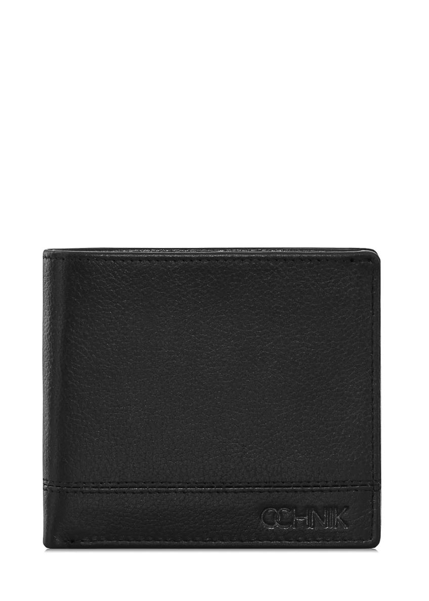 Men's black leather wallet PORMS-0009-99(W24)-01