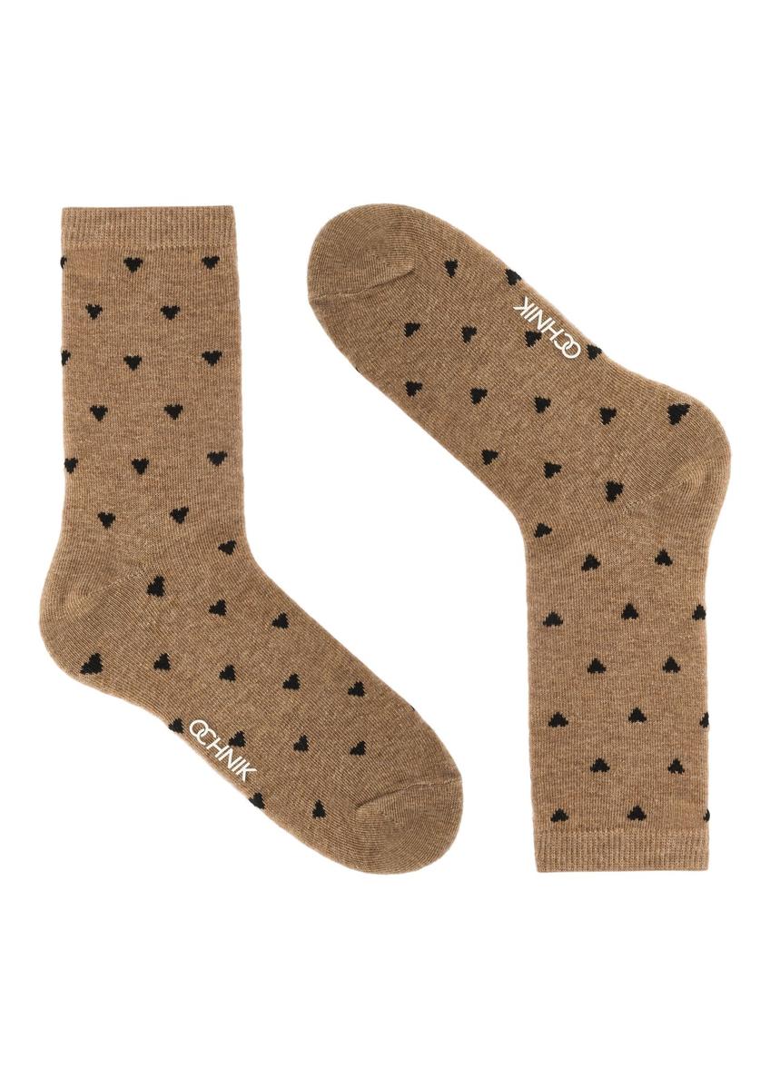 Set of beige women's socks ZESDT-0033-1B(Z26)
