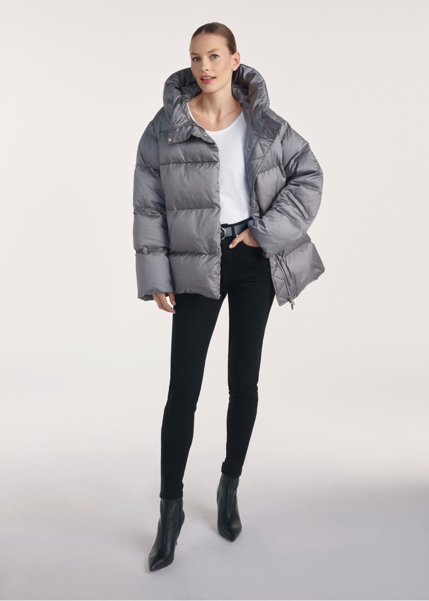 Gray women's down jacket KURDT-0585-91(Z25)