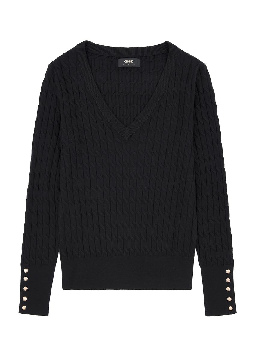 Black women's sweater SWEDT-0212A-99(Z26)