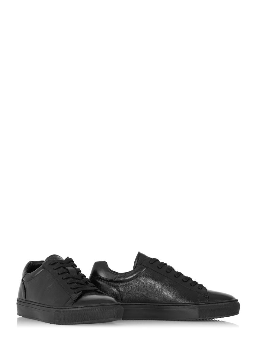 Men's leather black sneakers BUTYM-0444-99(Z24)