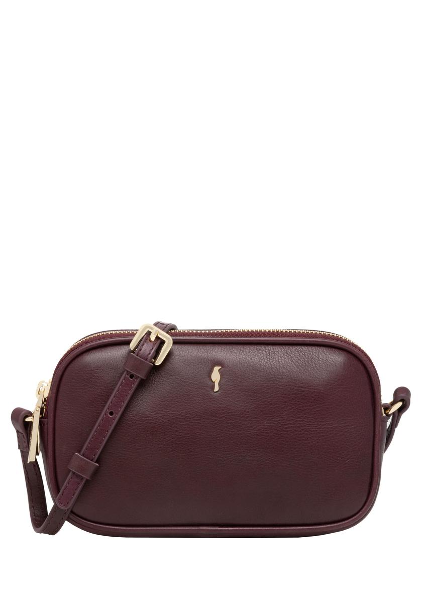 Small women's leather handbag in burgundy color TORES-1152-4D(Z26)