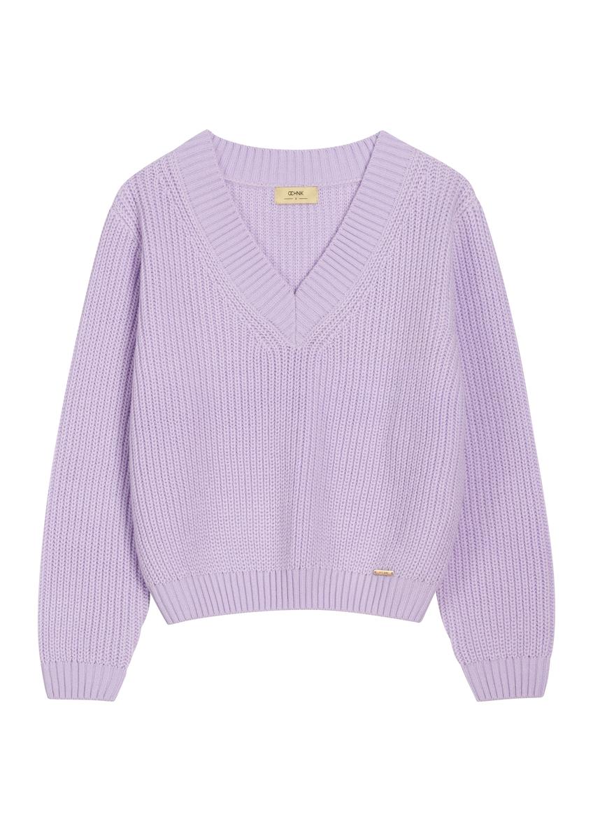 Light purple women's sweater SWEDT-0162-6A(Z26)