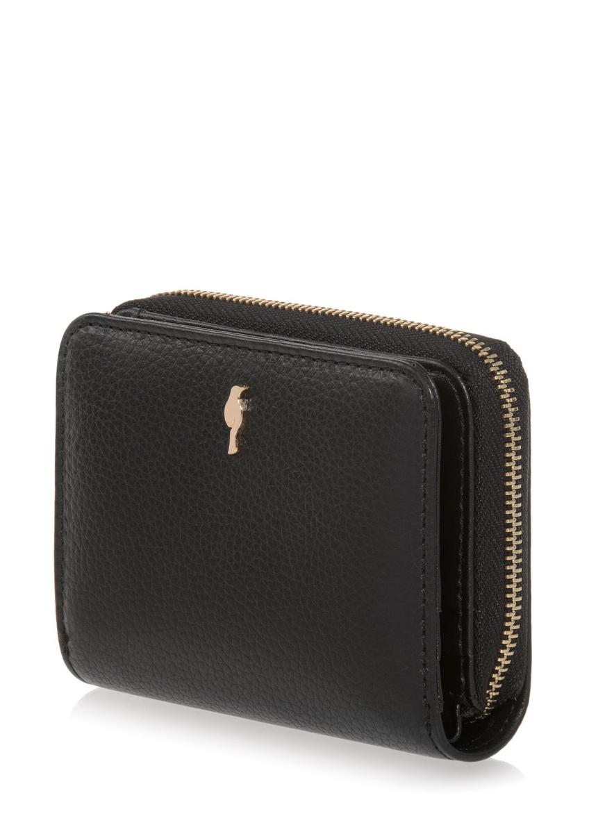 Small black leather women's wallet PORES-0833R-99(Z25)