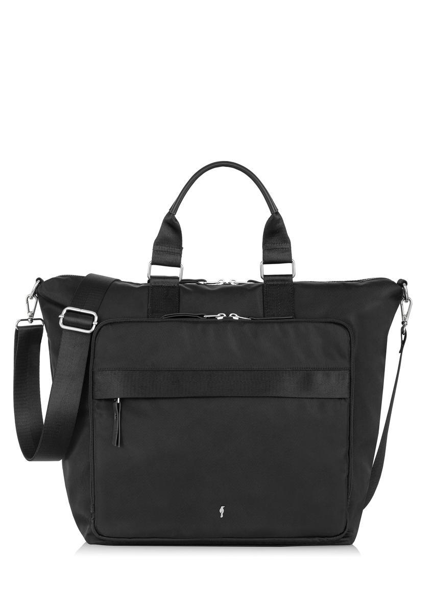 Large black unpadded women's bag TOREN-0274-99(W24)-07