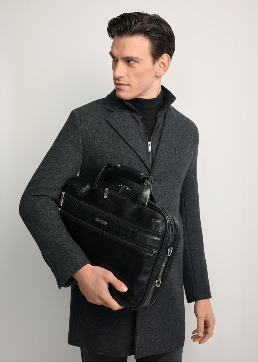 Black leather men's bag TORMS-0483-99(Z25)