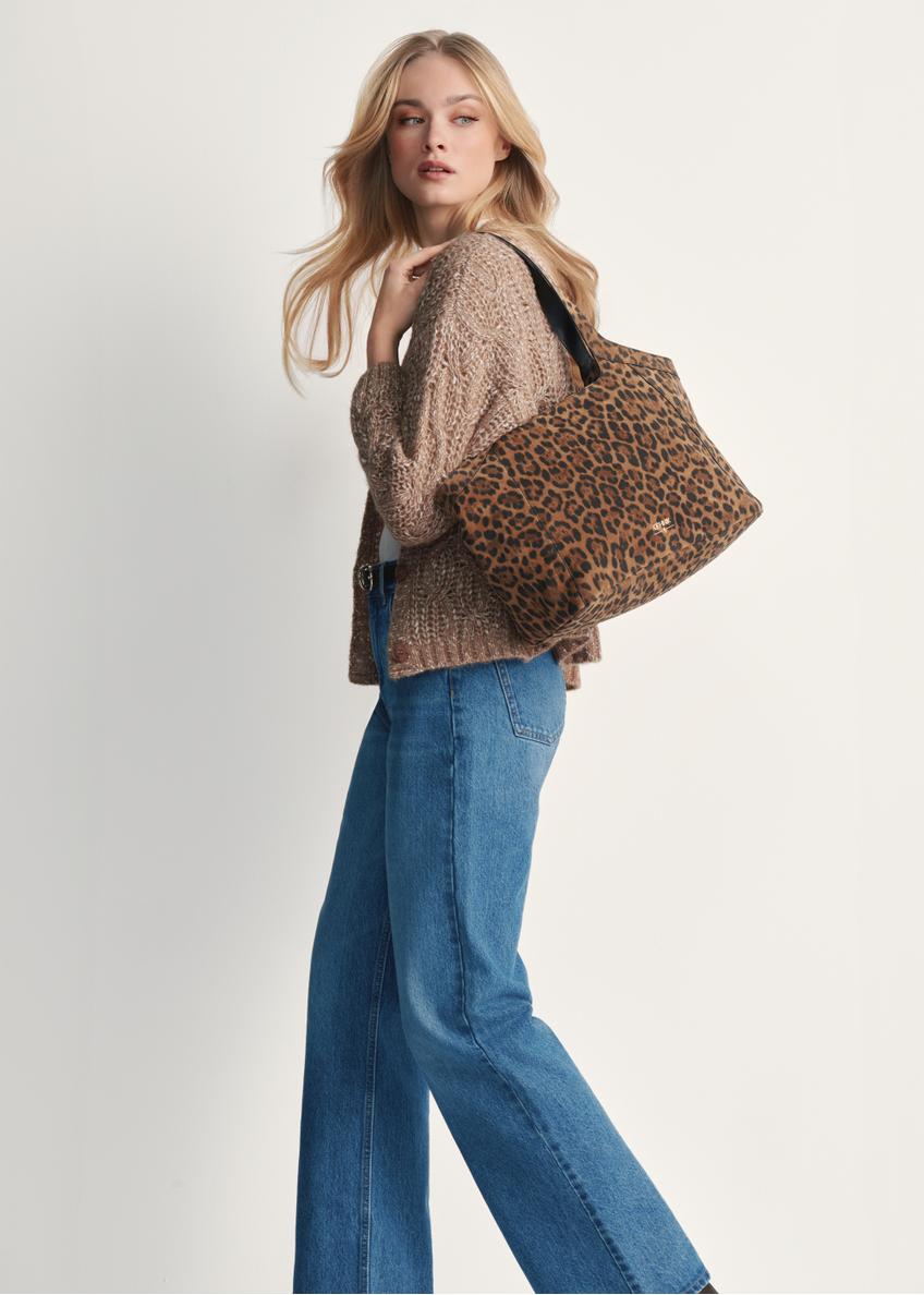 Large women's handbag in leopard print TORES-1169-86(Z25)