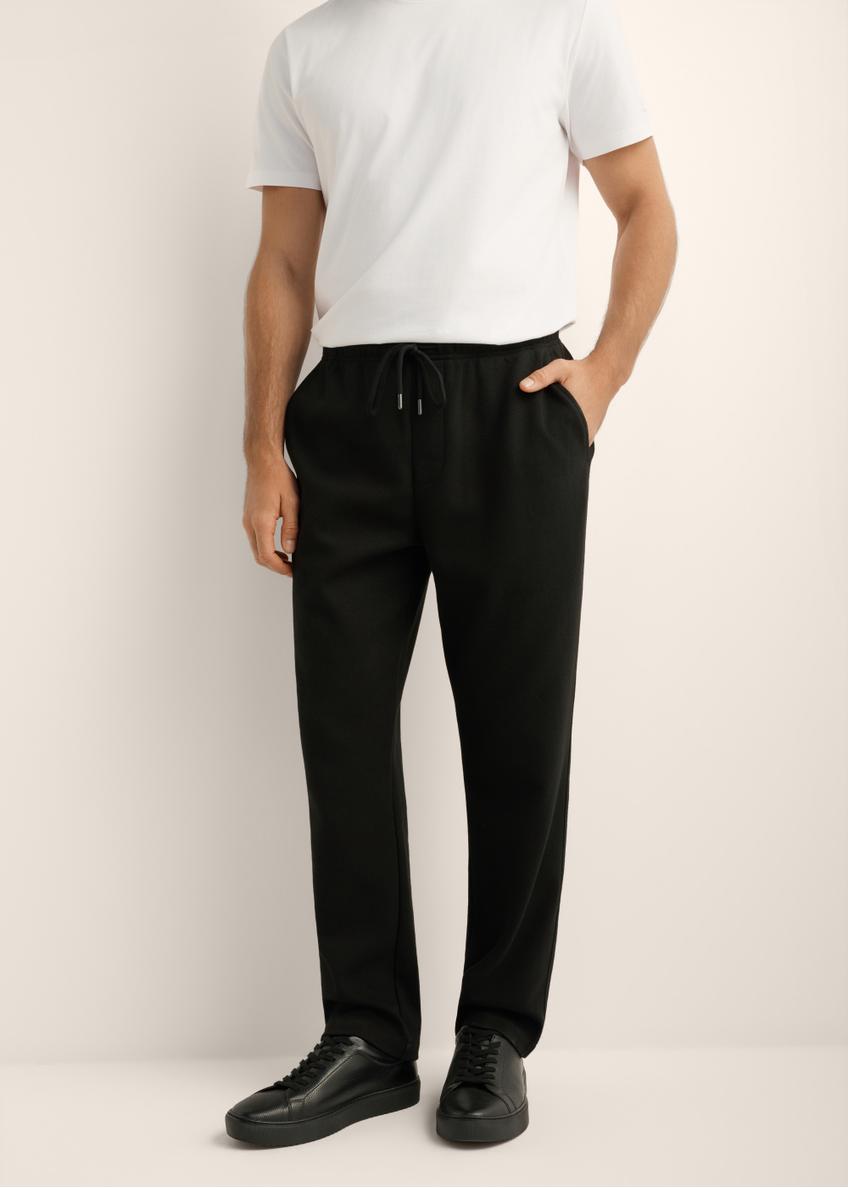 Men's straight-cut knit trousers SPOMT-0126-99(Z26)