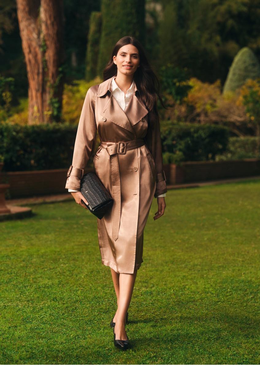 Lightweight women's viscose coat KURDT-0650-1K(W26)