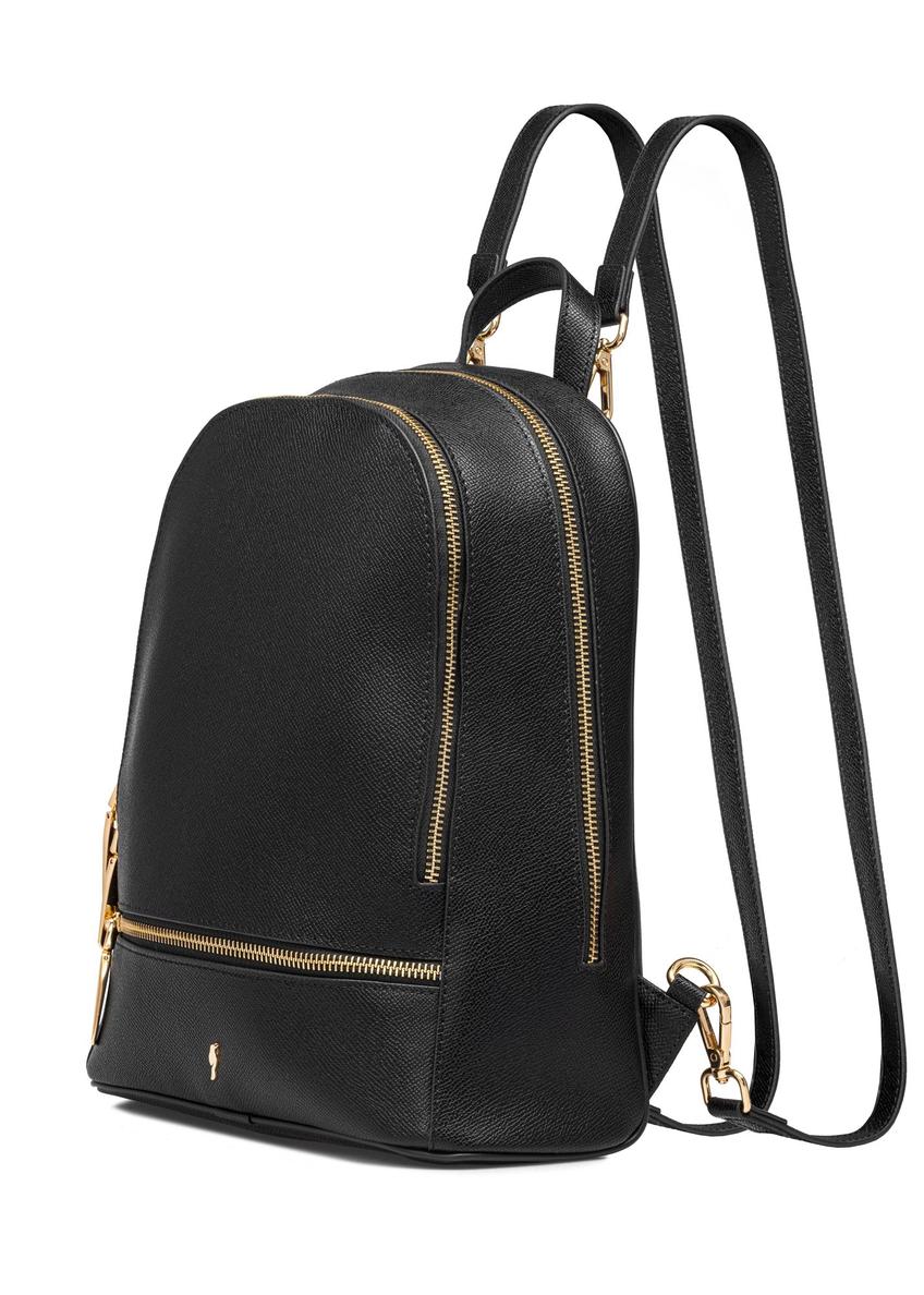 Black leather women's backpack PLCDS-0004-99(W25)