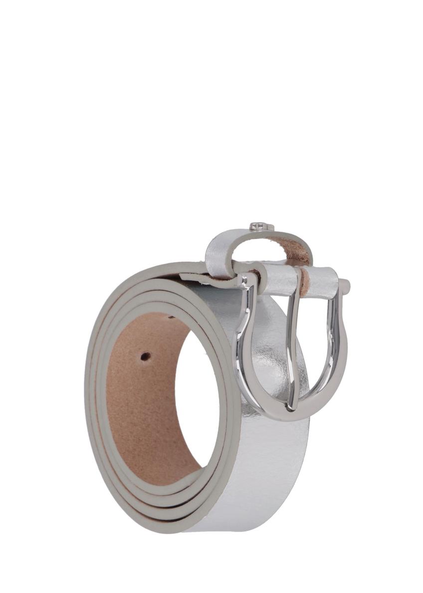 Women's silver leather belt PASDS-0274-9X(Z26)