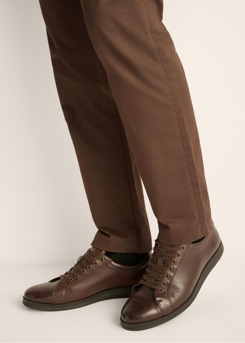 Brown leather men's shoes BUTYM-0513-1H(Z26)
