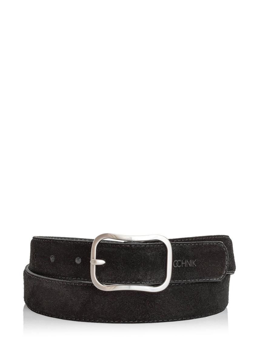 Black leather women's belt PASDS-0317-98(Z24)