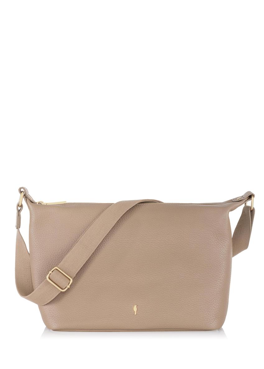 Women's leather handbag in beige TORES-0984-81(W24)-08