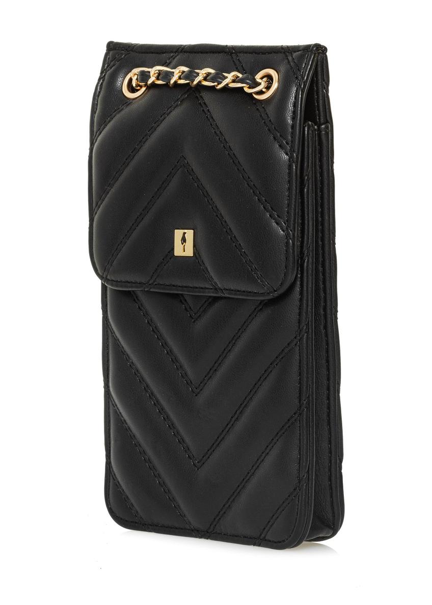 Black quilted women's bag TOREC-1006-99(W25)