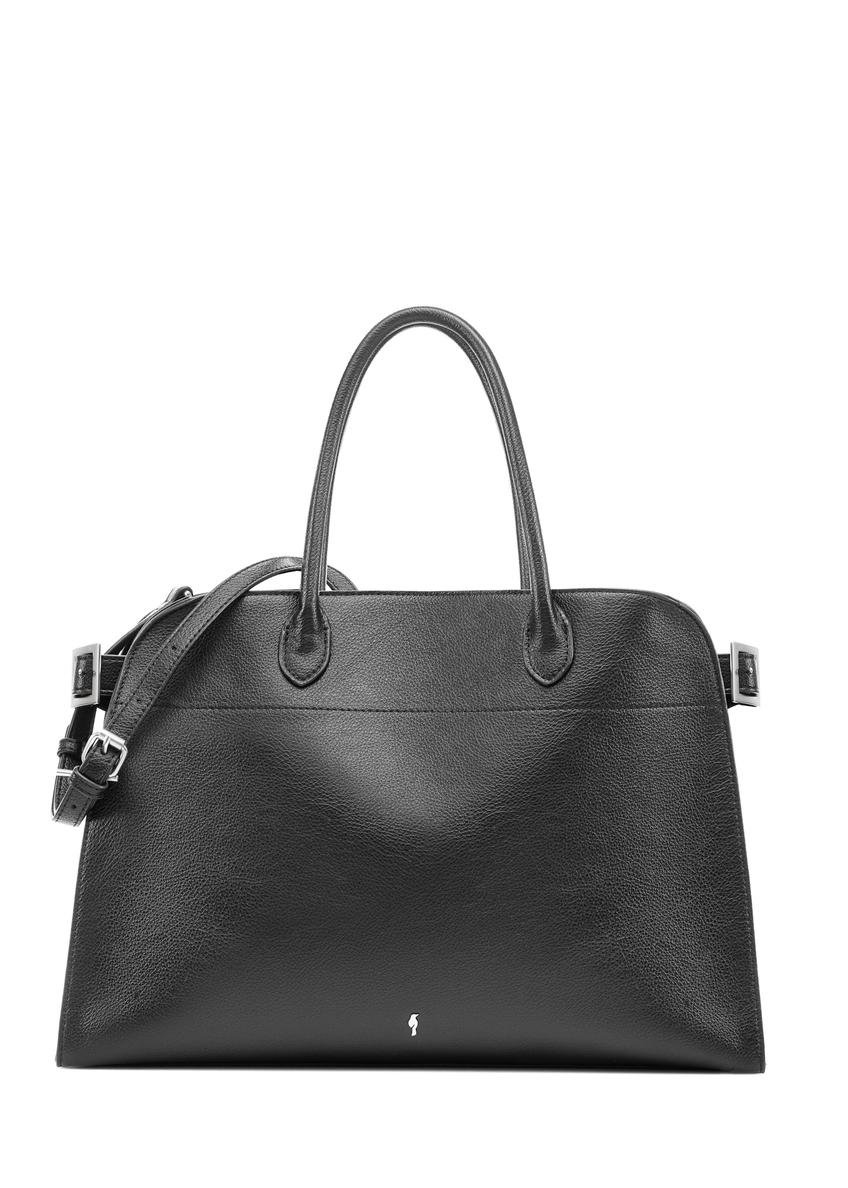 Black large women's handbag TOREC-1075-99(Z25), front product view on white background.