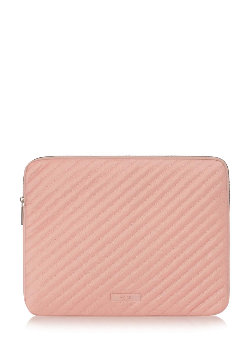 Pink quilted women's briefcase TOREN-0250-31(W23)-07