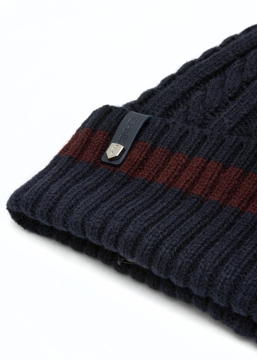 Navy blue men's cap CZAMT-0086-69(Z25)