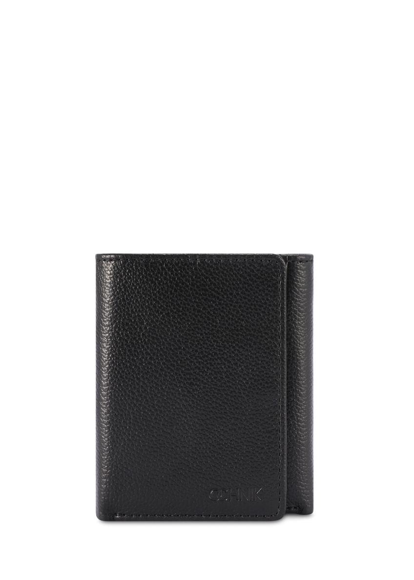 Men's small leather wallet PORMS-0688-9I(W26), front product view on white background.