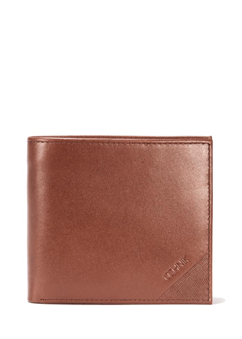 Brown leather men's wallet PORMS-0636-88(W25)