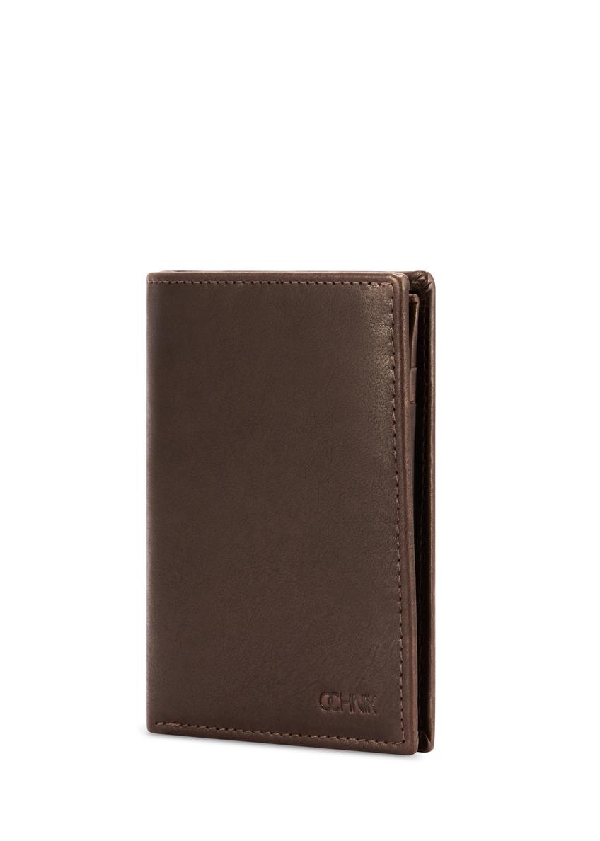 Men's brown leather wallet PORMS-0672-89(Z25)