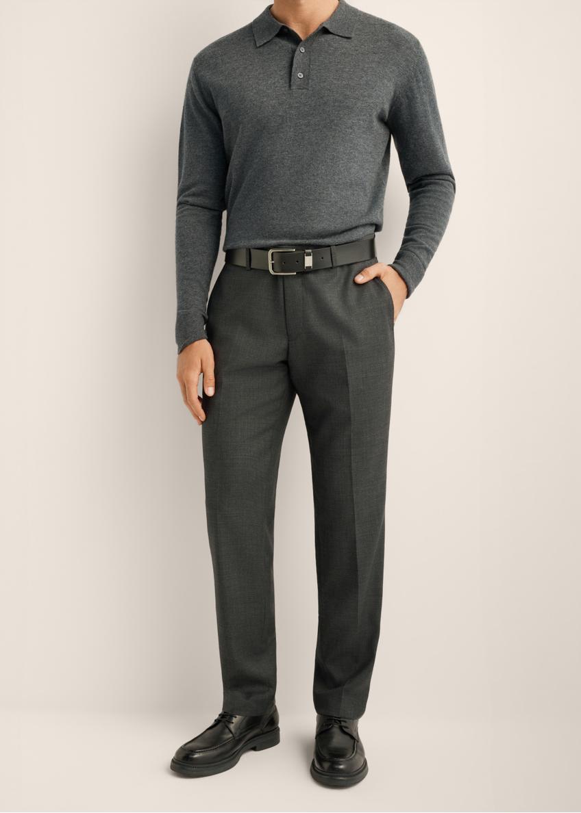 Men's graphite wool trousers SPOMT-0122-9D(Z26)