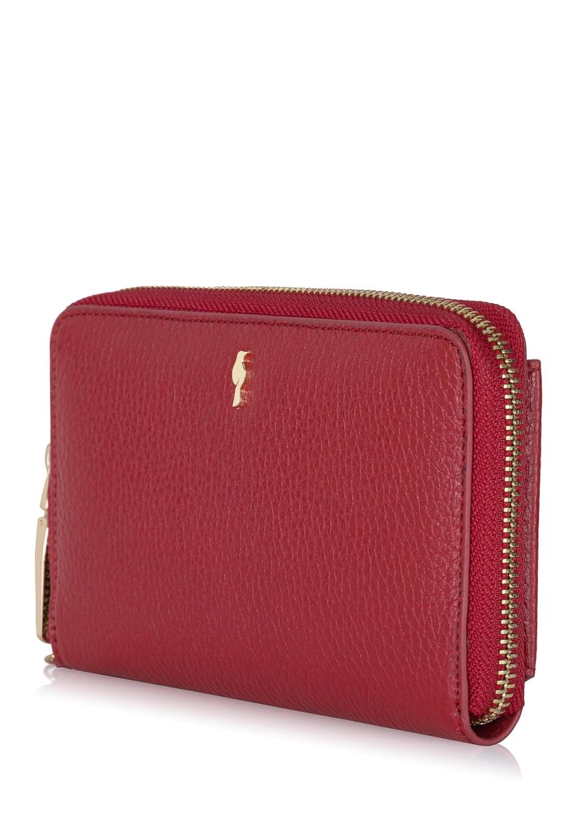 Red leather women's belt wallet PORES-0897-40(Z23)