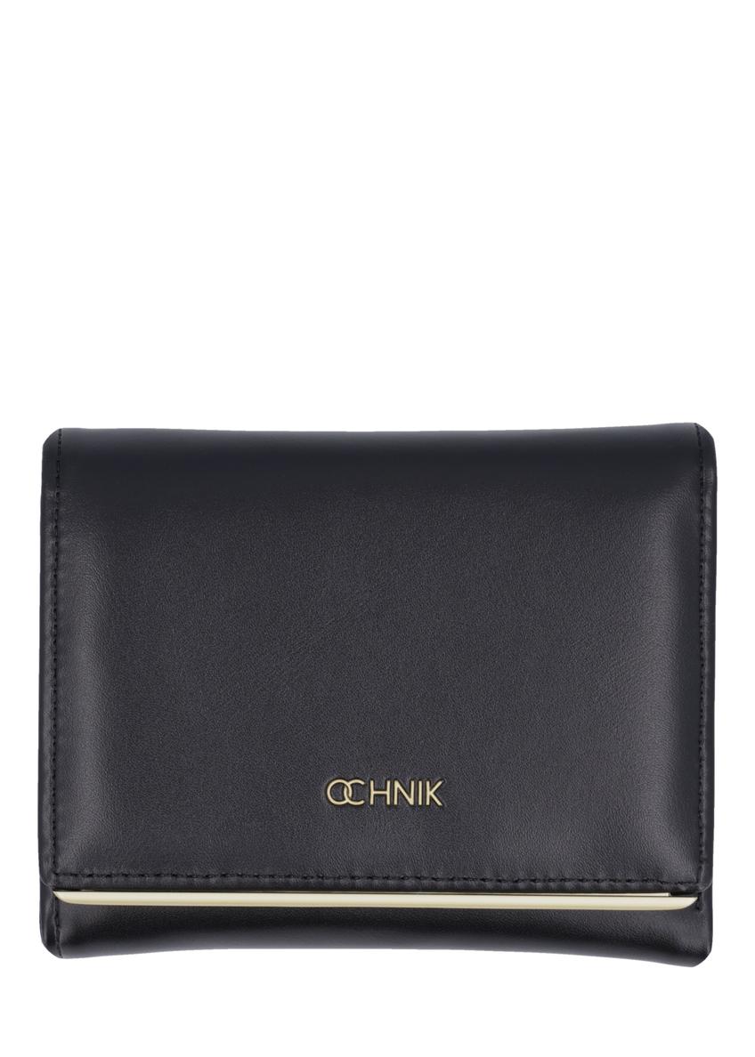 Black medium women's wallet POREC-0448-99(Z26), front product view on white background.