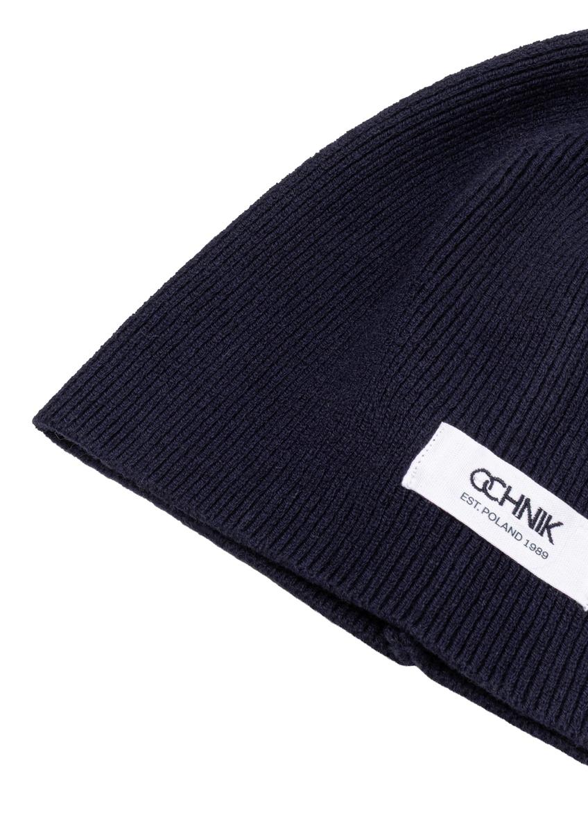 Navy blue men's wool cap CZAMT-0097-7E(Z26)