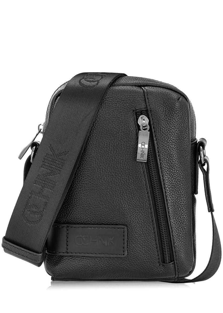 Black leather men's bag TORMN-0439-99(Z24)-01