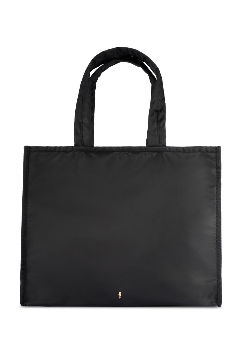 Black large women's bag TOREN-0343-99(W26), front product view on white background.